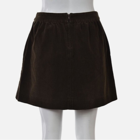 J.Crew Corduroy Mini Skirt | Brown | Side Pockets | Fall Classic Size 6 - Picture 2 of 10